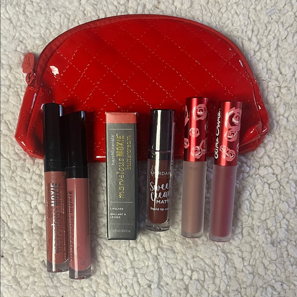 Luxurious Lip Gloss Collection with Pouch
